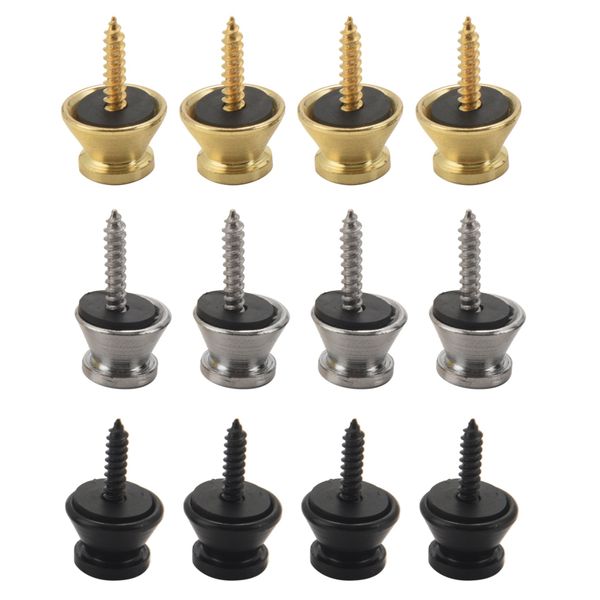 12 Pcs Guitar Strap Buttons Lock Pins for Guitar Bass Ukulele