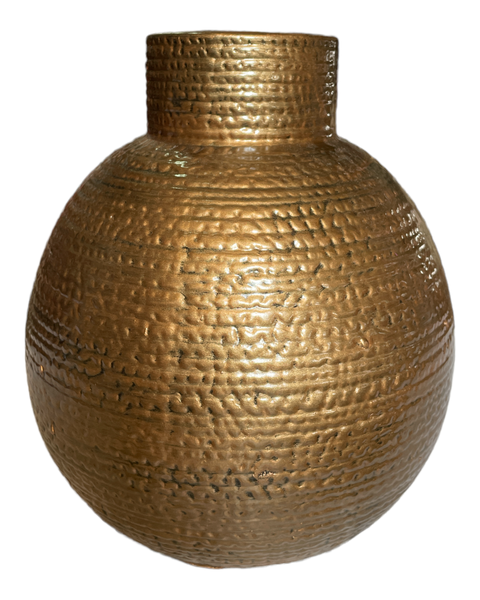 Ceramic Décor Essential - TEXTURED VASE BRONZE