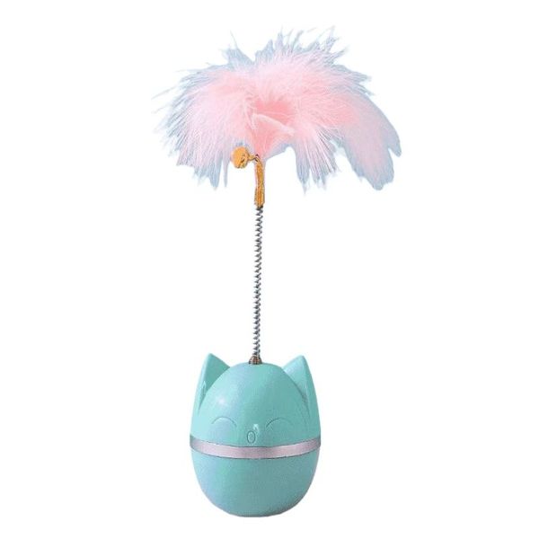 Cat Feather Teaser Toy: Tumbler Design, Self-Play for Kittens &amp; Cats