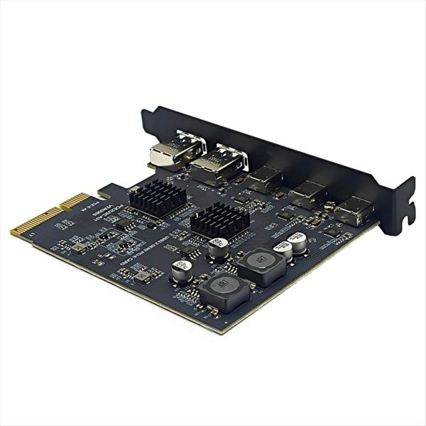 Pci Express X4 To 3 Port Type C + 2 Port Usb3 2 Gen2 10Gbps Adapter