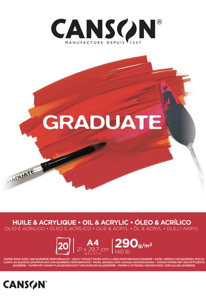 Canson GRADUATE Oil &amp; Acrylic Pad 20S A4 290G