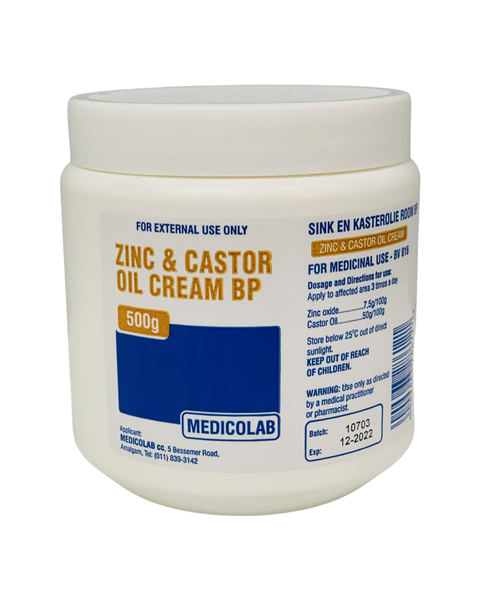 Zinc And Castor Oil Cream BP - 500g