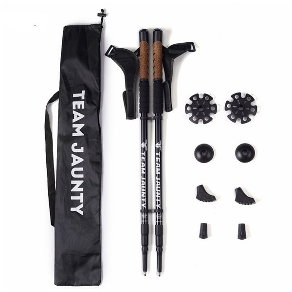 Lightweight Adjustable Trekking Poles Cork Grips for Hiking Camping Gift