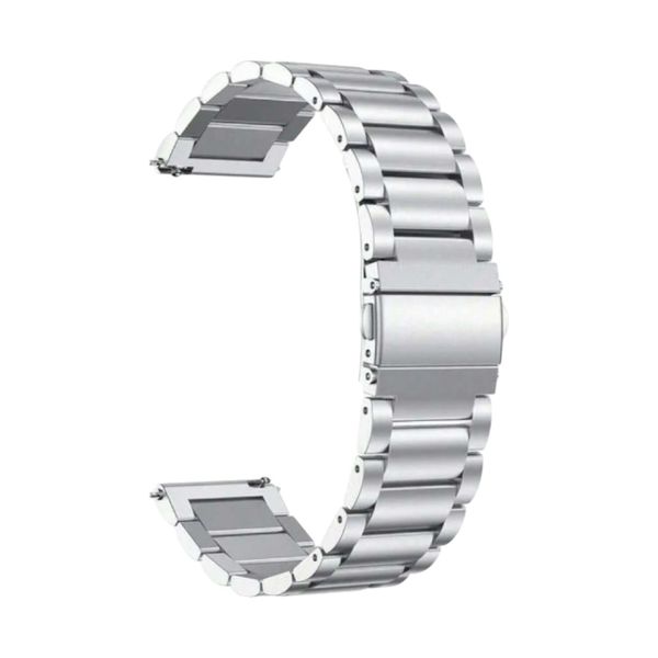 1Pc 20mm Stainless Steel Watch Strap - Silver