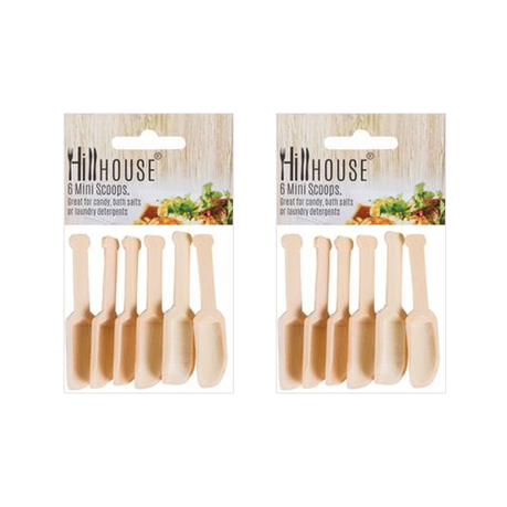 2 X 6piece Mini Wooden Scoop Set, Mini Wooden Spoons South Africa
