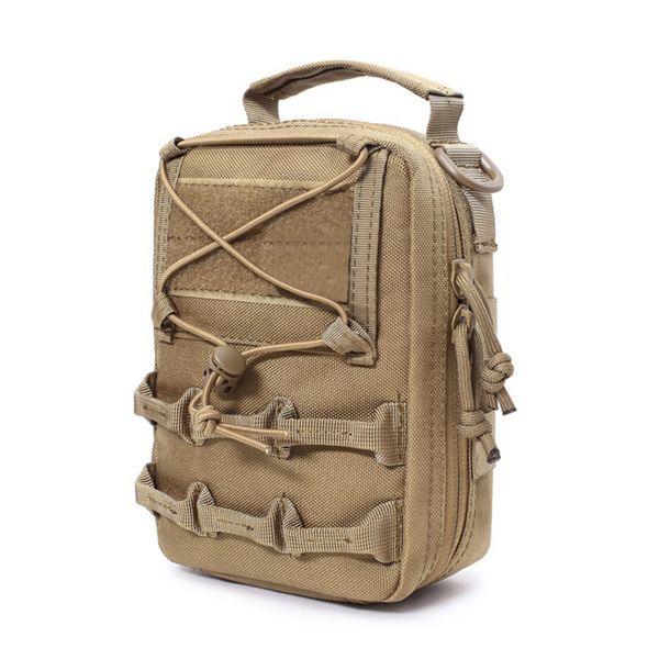 Portable Outdoor Military Molle Pouch Travel Tactical Waist Bag - Brown