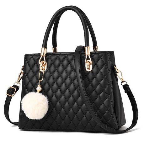 Black leather shop handbags on sale