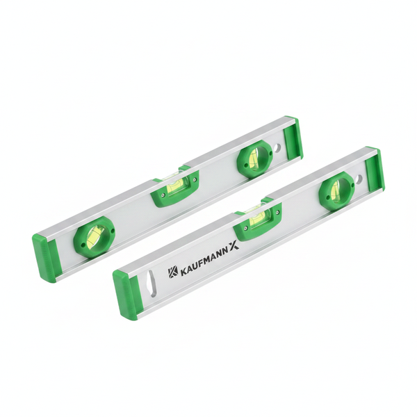 Kaufmann 600mm Aluminium Spirit Level for Accurate Leveling - 2 Pack