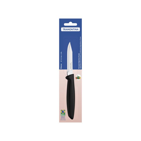 Tramontina 3 (8cm) Paring Knife, Plenus Range, Dishwasher Safe In Blister