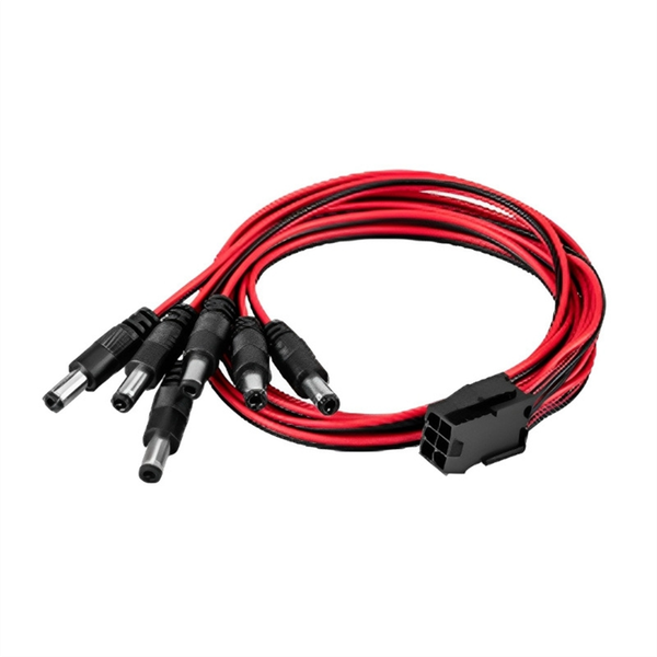 Atx Graphics Card Pci-E 6Pin Female To 6 Ports 12V Power Cable