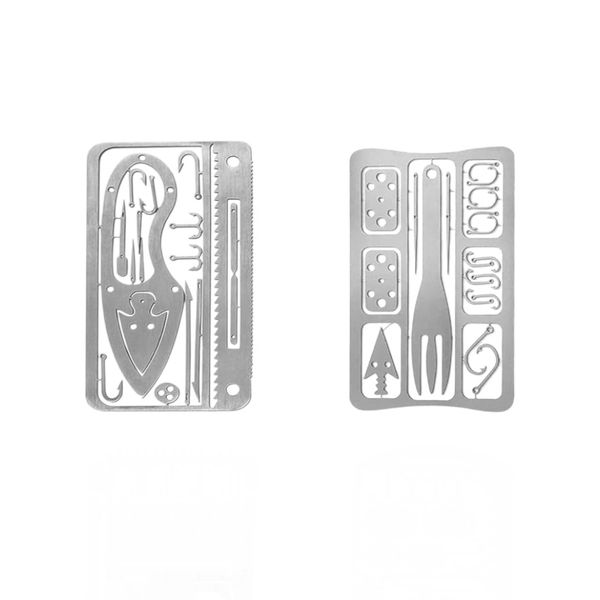 2 Piece - Multi-tool Card - Silver