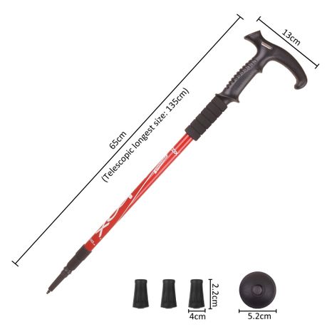 Telescopic trekking hot sale pole