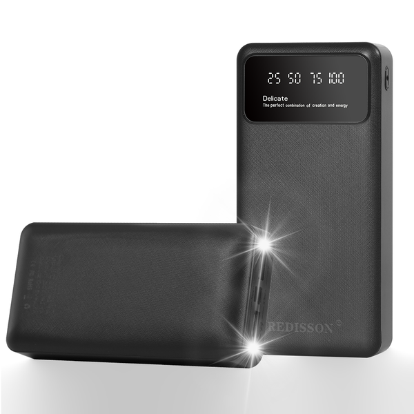 Redisson 20000mAh Power Bank with Digital Display &amp; Flashlight Dual Output