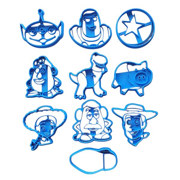 10-Piece Toy Story Cookie Cutter Set - Complete Movie Character Collection