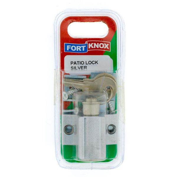 FORT KNOX Patio Lock SILVER 45mm x 48mm Q:1 P2I60U
