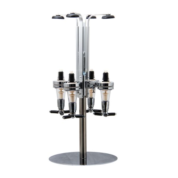 Bar Butler - 4 Bottle Tot Measure Dispensers 25ml On A Stand (Pack Of 2)