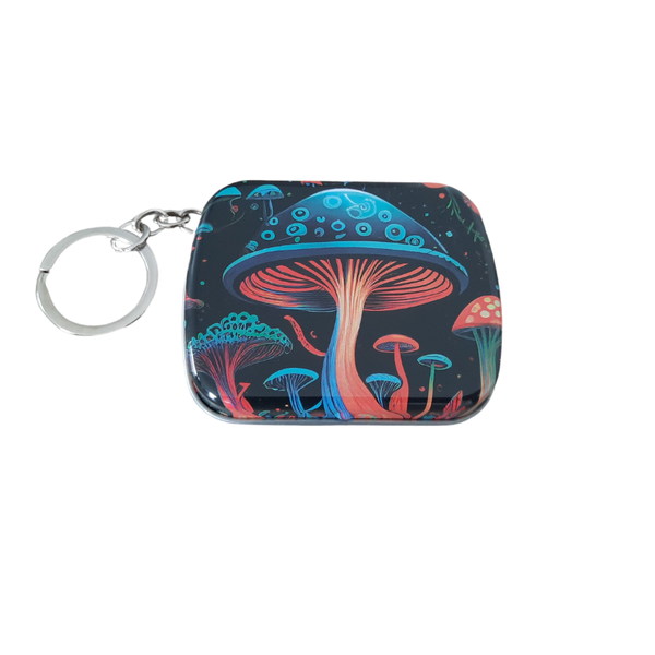 Key Chain Storage Tin-Box (Mushroom Design)