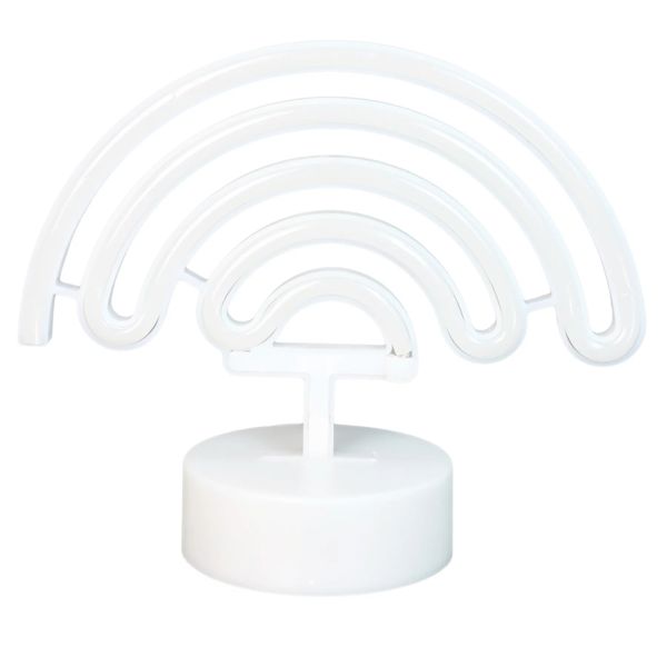 USB DC Cable Or Battery Operated Rainbow Neon Lamp With Base- SD