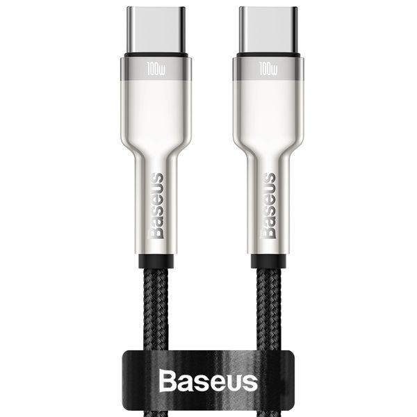 Baseus Cafule Metal Series 100w USB-C Fast Charge &amp; Data Cable 1m - Black