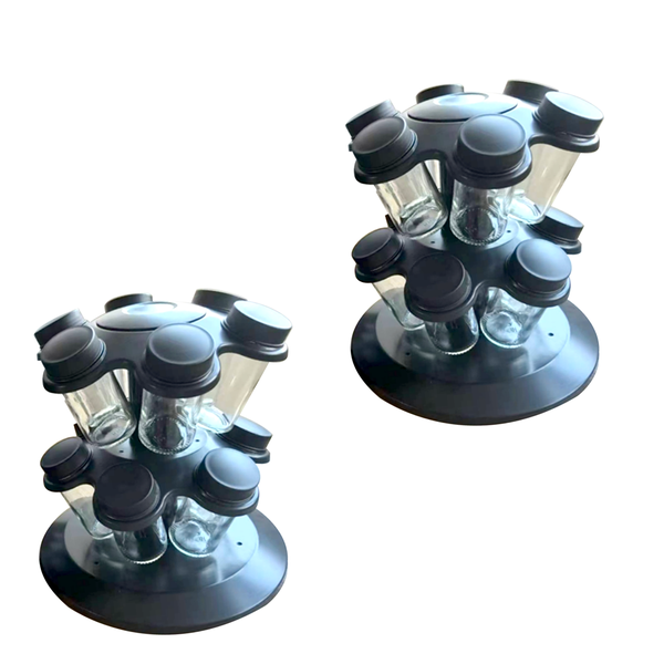 12-Head Rotating Seasoning Rack 2 Pieces