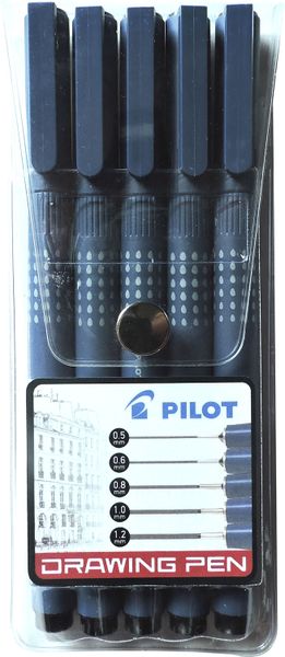 Pilot Drawing Pen (Wallet of 5)