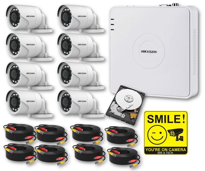 Hikvision 8 Channel Complete Kit DIY With 1TB HDD business or Home use