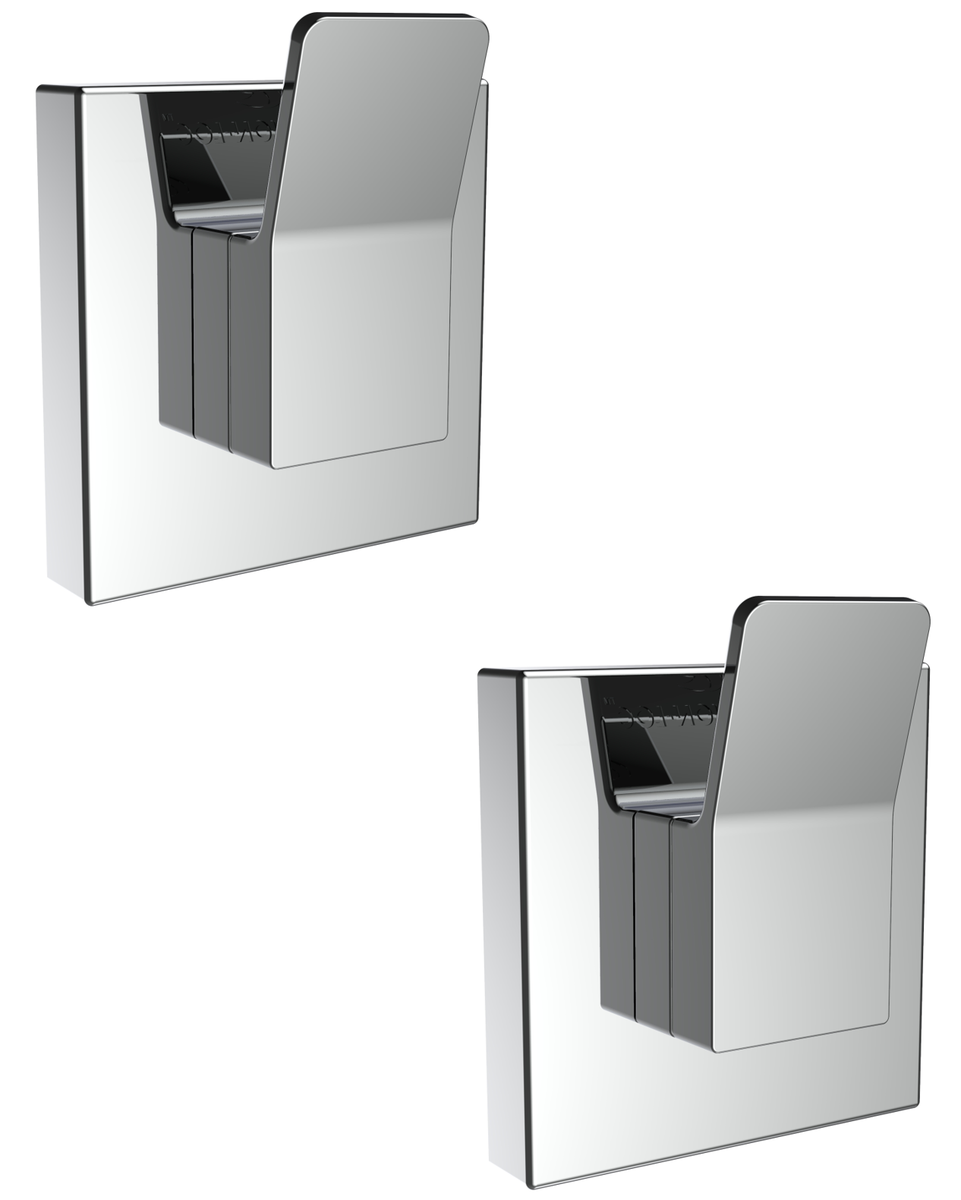 Fusion-Loc Square Suction - Designer Robe Hook 2 Pack