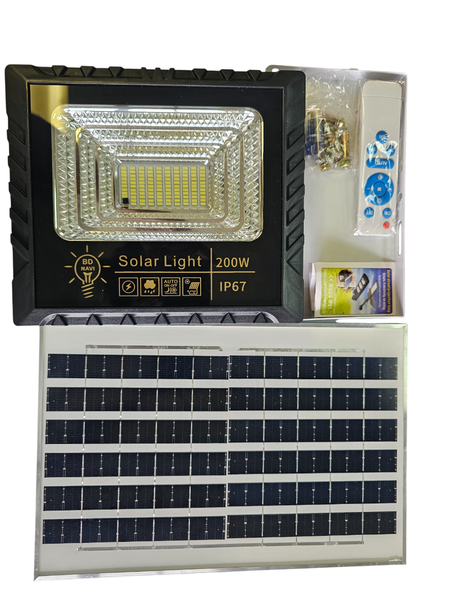 200 W Solar Flood Light - Powerful, Wireless, Weatherproof