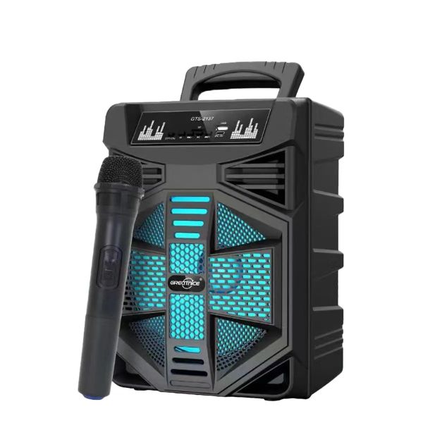 Big Sound Wireless Karaoke Speaker (Cross Design) with Mic-TF/USB/FM - 31CM