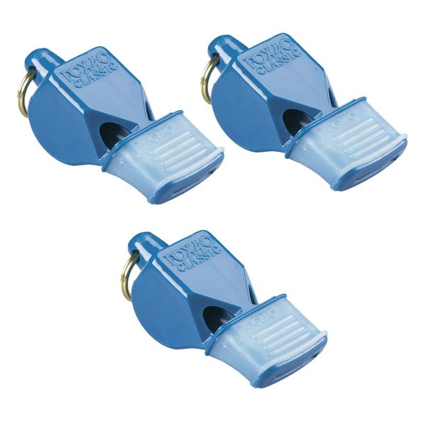 Fox40 Classic Referee Whistle - Grey - 3 Pack