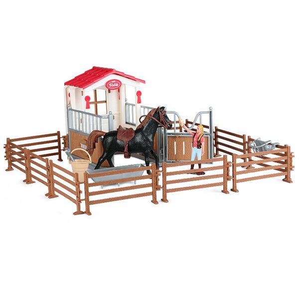 Kids Western Style Horse Loving Farm Stable Toy Set (45x17x16.5cm)