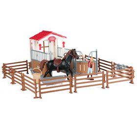 Kids Western Style Horse Loving Farm Stable Toy Set (45x17x16.5cm ...