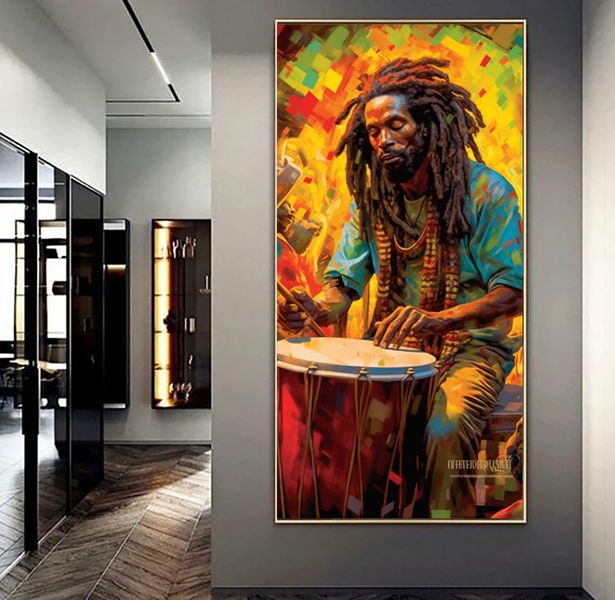 Canvas Wall Decor - Rasta reonance Abstract - 0766