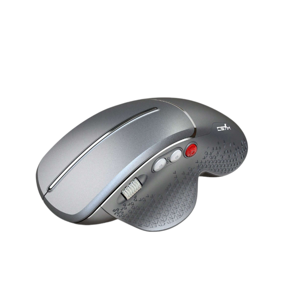 Vertical Mouse With Side Metal Roller And Adjustable DPI Settings - Grey