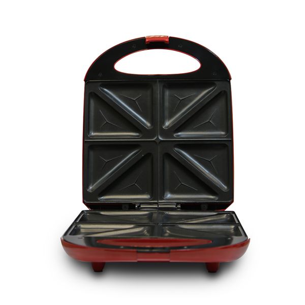 Conic Compact Design Non-Stick Plate Sandwich Maker - Red