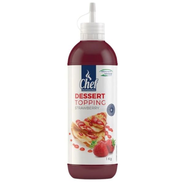 Chef Professional: Strawberry Dessert Topping Sauce - 1kg