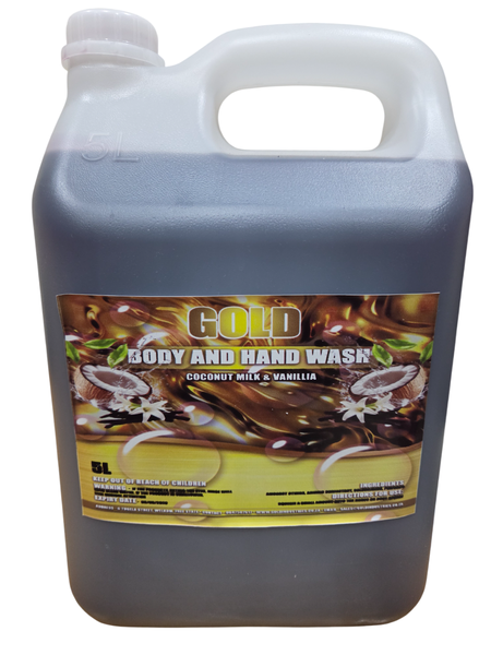 Gold Body Wash - 5L - Coconut Milk &amp; Vanilla Scented