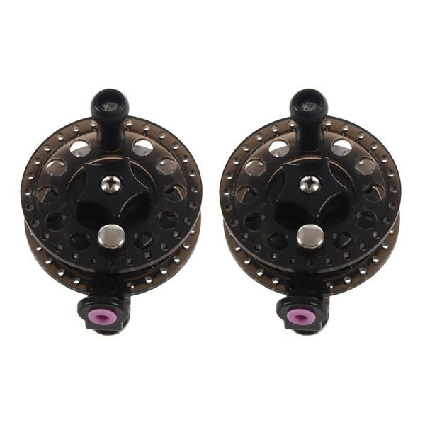 Plastic Ice Fishing Reels Fly Fishing Tackle Round Wheel