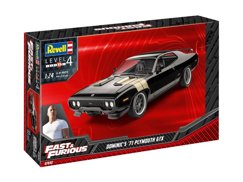 Revell 1/24 Fast &amp; Furious Dominic's 1971 Plymouth GTX Plastic Model Kit