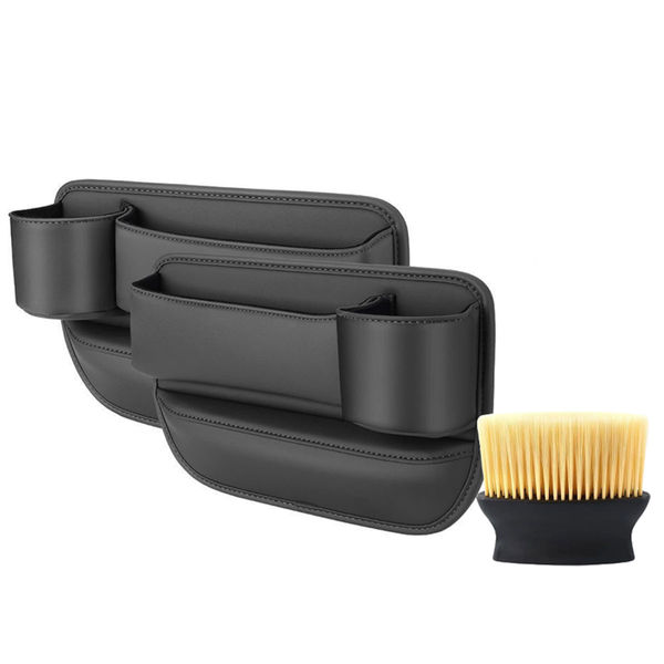 2-in-1 Set Car Seat Gap Organizer WitInterior Cleaning Brush
