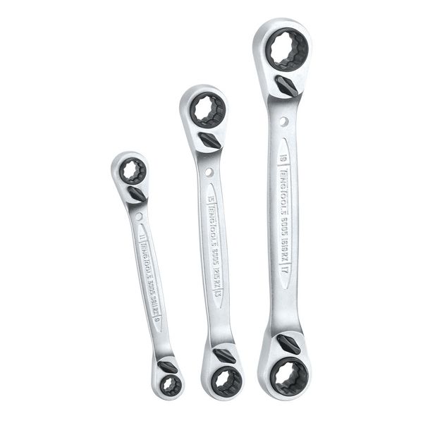 TengTools - 3 Piece Multidrive Ratchet Spanner Set, in Canvas - 6503RX