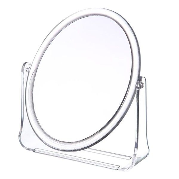 Aluminum Double-Sided Rotating Vanity Mirror - Transparent