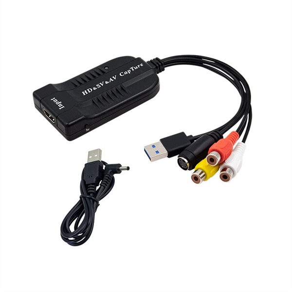 USB Video Capture Card VHS/HD/Hi8/DVD to Digital Converter