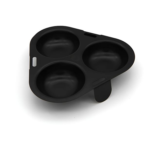 16cm Iron Egg Poacher Steamer Pan Insert with Non-Stick Coating - Black