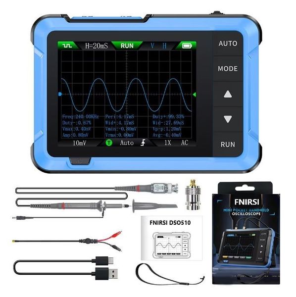 FNIRSI DSO510 10MHz 48MS/s Oscilloscope &amp; 50KHz Signal Generator