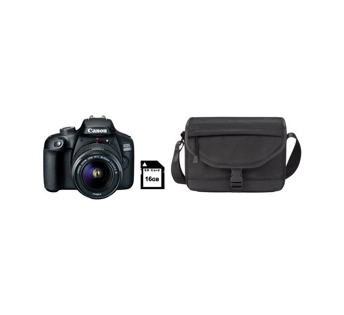 Canon 4000D DSLR Camera Starter Bundle Shop Today. Get it Tomorrow