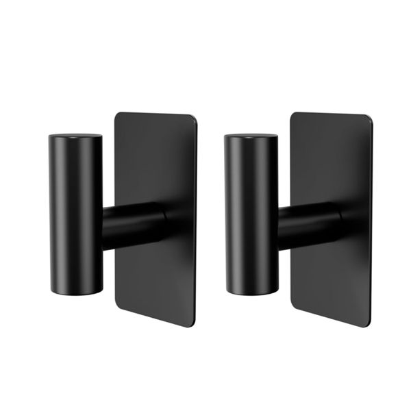 Multifunctional Self-Adhesive Towel Hook Stainless Steel Bath Wall Hook-2Pc