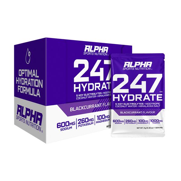 Alpha Sports Nutrition 247 Hydrate - Blackcurrant - 20 x 9g Sachets