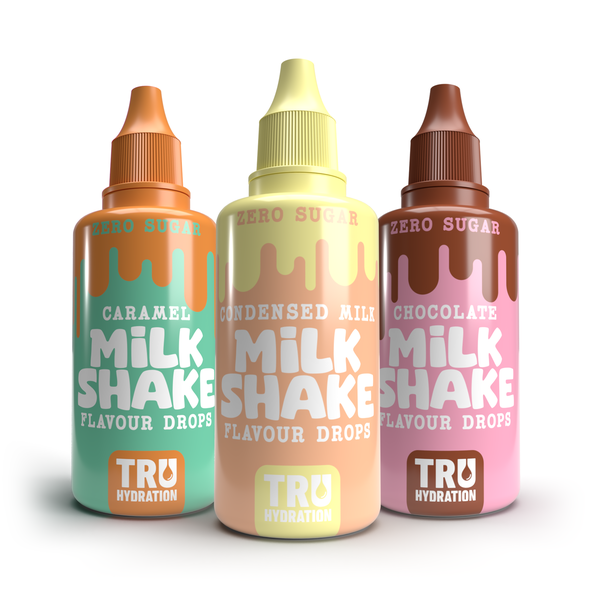 Tru Hydration Milkshake Enhancer Caramel, Cond. Milk &amp; Chocolate (3 Pack)