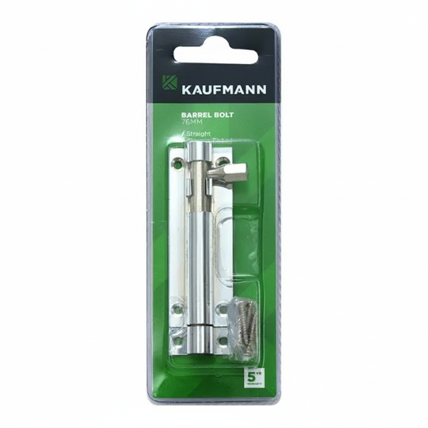 Kaufmann Chrome-Plated Barrel Bolt 76mm for Doors and Gates